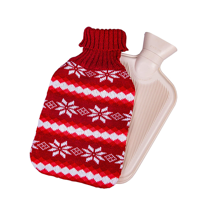 Christmas Snowflake Winter Hot Water Bag til Sengevarmer