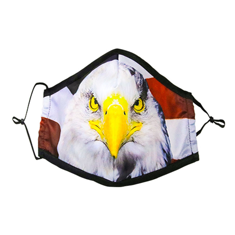 Nyhed Justerbar fuldfarve udskrivning 3-lags anti-forurening bomuldsmaske 