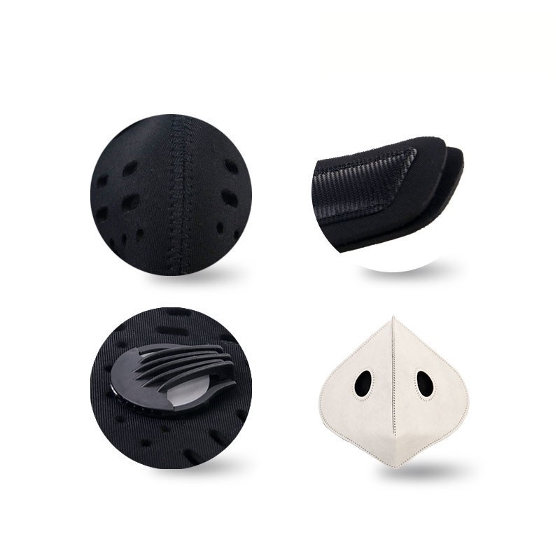 Anti-forurening støvtæt ansigtscykelmaske med filter og ventil 