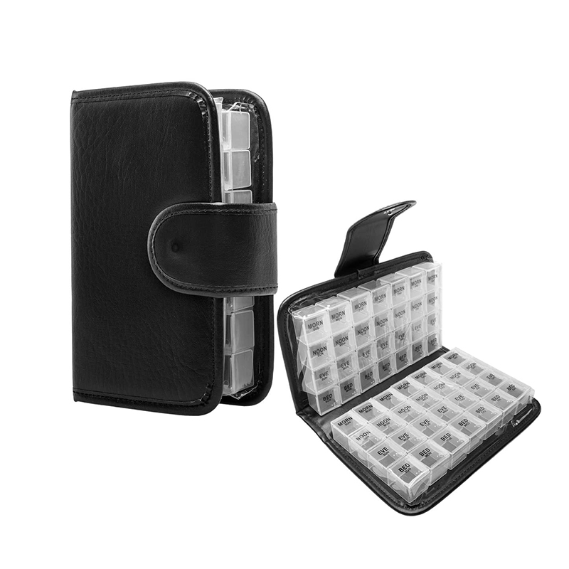 Salgsfremmende brugerdefineret 14-dages pilleorganisator med etui 