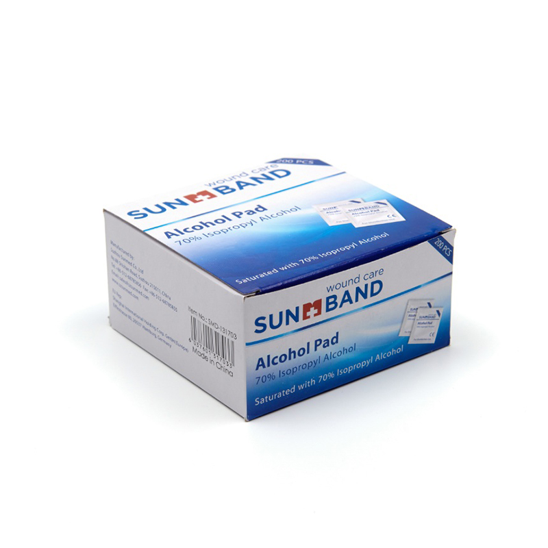 Medicinsk steril bomuldsalkohol præpude med 70 % isopropyl 