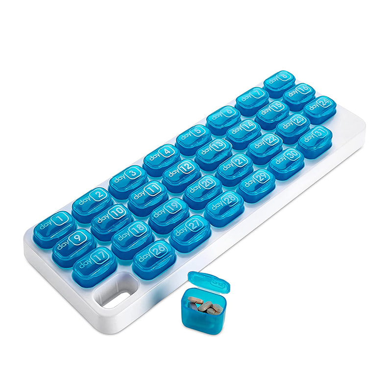Receptpligtig aftagelig Pop Out Monthly Pill Organizer 