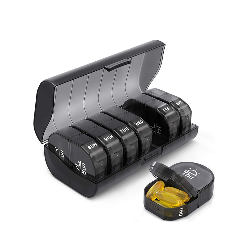 Mini ugentlig daglig aftagelig medicinarrangør 